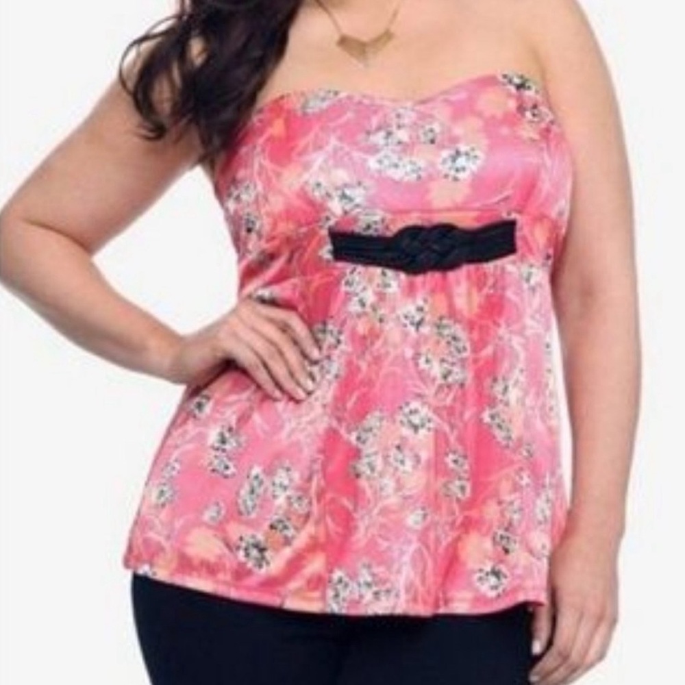 Torrid Floral Braid Tube Top